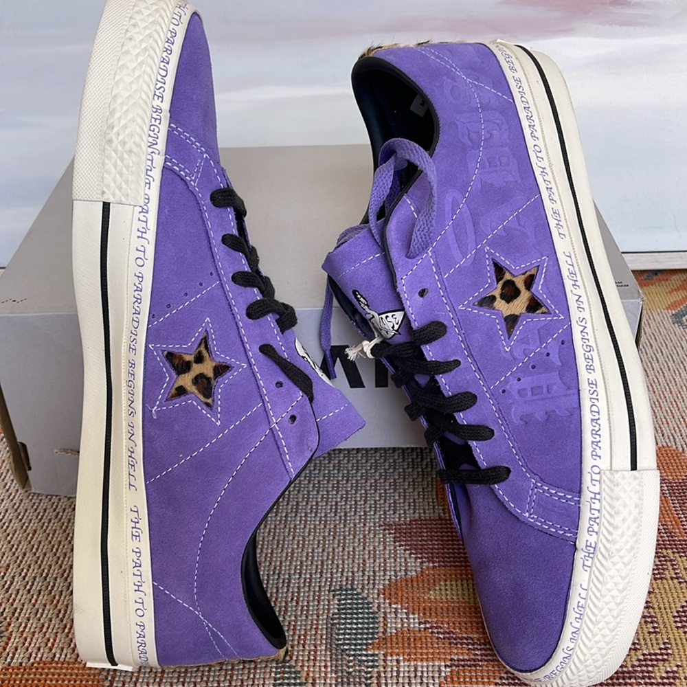 Converse Men’s CTAS A04371C
ONE STAR PRO OX
WILD LILAC/BLACK/EGRET Sneakers - Picture 11 of 16